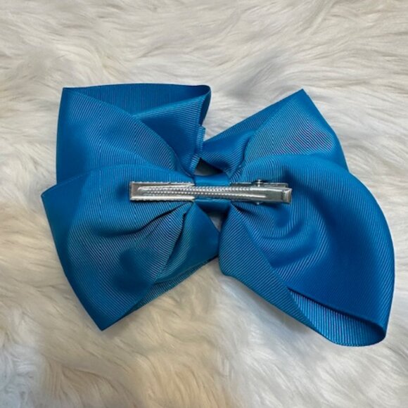 Teal 8" Boutique Bow  7801 - Picture 2 of 2